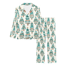 Load image into Gallery viewer, Turquoise Christmas Tree Women's Western Pajamas
