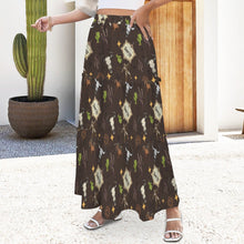 Load image into Gallery viewer, Western Symbols Tiered Prairie Maxi Skirt