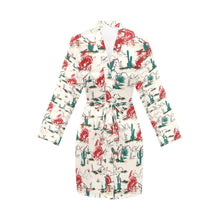 Load image into Gallery viewer, Desert Rodeo Women's Long Sleeve Belted Satin Feel Dressing Lounge Robe