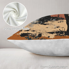 Load image into Gallery viewer, Baha Ranch Lonesome Longhorn Velvety Soft Pillow Case Made in America