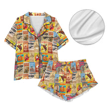 Load image into Gallery viewer, Vintage Rodeo Poster Satin Pajama Set
