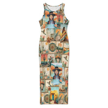 Load image into Gallery viewer, Baha Ranch New Colores De Mexico Pictures of the Southwest Bodycon Side Slit Long Dress
