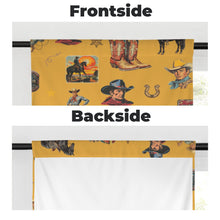 Load image into Gallery viewer, Vintage Cowboy Collage Western Curtains 28" x 40" Made in America
