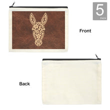 Load image into Gallery viewer, Tooled Donkey pack of of 5 bags Cosmetic Bag Made in America