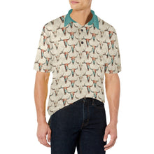 Load image into Gallery viewer, Baha Ranch Colored Skulls Men's Polo Style Shirt