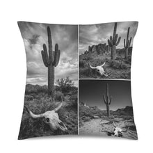 Load image into Gallery viewer, Baha Ranch Black White Desert Velvety Soft Pillow Case Made in America
