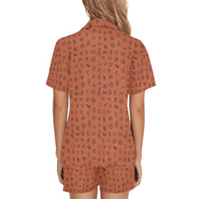 Load image into Gallery viewer, Mini Rust Cattle Brands Women's Western Pajama Set