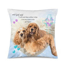 Load image into Gallery viewer, Baha Ranch Angel Pet Rainbow Bridge Custom Pillow Case Made in America