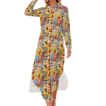 Load image into Gallery viewer, Vintage Rodeo Poster Western Duster Dress