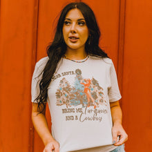 Load image into Gallery viewer, Dear Santa Bring Me Turquoise and A Cowboy Christmas Graphic Tee