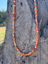 Load image into Gallery viewer, Desert Ember Beaded Shell Necklace