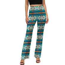 Load image into Gallery viewer, Teal Aztec Flare Pants