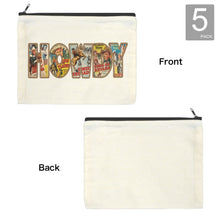 Load image into Gallery viewer, Vintag Howdy Cosmetic Bag Pack of 5 Made in America