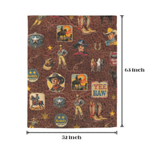 Load image into Gallery viewer, Vintage Cowboy Collage Western Curtains 52" x 63" Made in America