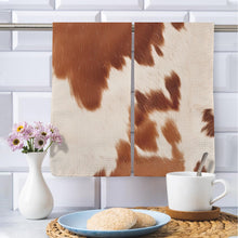 Load image into Gallery viewer, Cow Print Set of 2 Dish Towels made in America Kitchen Towels