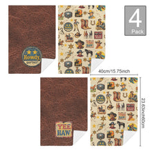 Load image into Gallery viewer, Vintage Cowboy Set of 4 Kitchen Dish Towels Made in America