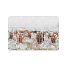 Load image into Gallery viewer, Highland Cow Herd Floor Mat Doormat 24" x 16" Made in America