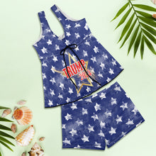 Load image into Gallery viewer, Trump Maga Tankini Top Shorts Set