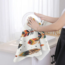 Load image into Gallery viewer, Southwestern Feathers Set of 2 Dish Towels Made in America
