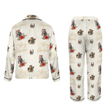 Load image into Gallery viewer, Christmas Horses Satin Western Pajamas