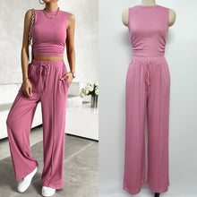 Load image into Gallery viewer, Ribbed Knit cropped tank + drawstring set - Week of 7.7