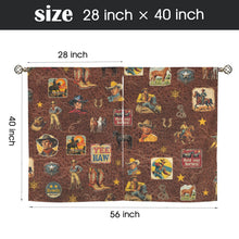 Load image into Gallery viewer, Vintage Cowboy Collage Western Curtains 28" x 40" Made in America