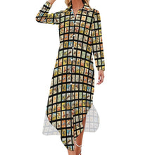 Load image into Gallery viewer, Vintage Cowboy Collage Western Shirt Dress Duster