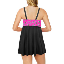 Load image into Gallery viewer, Pink Lightning Bolt Swim Dress & Shorts Set