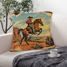 Load image into Gallery viewer, Vintage Cowboy Pillow Case Made in America