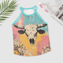 Load image into Gallery viewer, Baha Ranch Bull Skull Retro Pop Western Tank Top