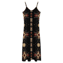 Load image into Gallery viewer, Black and Tan Southwestern Aztec Western Maxi Dress