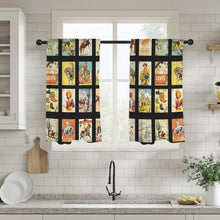 Load image into Gallery viewer, Vintage Western Collage Window Curtains 28"x40" (2-Piece)Made in America