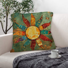 Load image into Gallery viewer, Colores de Mexico Sun Face Throw Pillow Case Made in America