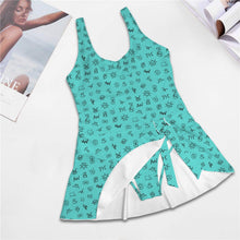 Load image into Gallery viewer, Cattle Brands Skirted Swimsuit