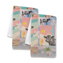 Load image into Gallery viewer, Baha Ranch Summer Cows Set of 2 (same) Kitchen Dish Towels Made in America