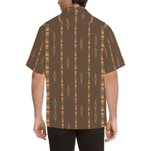 Load image into Gallery viewer, Mocha Aztec Men's Western Camp Shirt