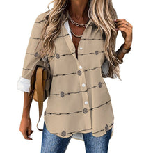 Load image into Gallery viewer, Baha Ranch Son of A Bitch Barbwire Button Up Blouse