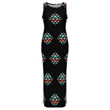 Load image into Gallery viewer, Southwestern Aztec Sleeveless Bodycon Side Slit Western Maxi Dress