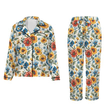 Load image into Gallery viewer, Colores De Mexico Spring Florals Satin Pajamas