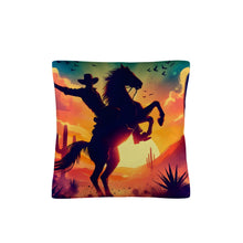 Load image into Gallery viewer, Sunset Cowboy Pillow Case Made in America