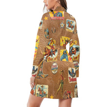 Load image into Gallery viewer, Vintage Cowgirl Collage Satin Robe