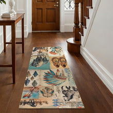 Load image into Gallery viewer, Baha Ranch Bohemian Southwest Floor Rug Runner Indoor 60" x 22" Made in America