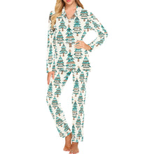Load image into Gallery viewer, Turquoise Christmas Tree Women's Western Pajamas