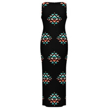 Load image into Gallery viewer, Southwestern Aztec Sleeveless Bodycon Side Slit Western Maxi Dress