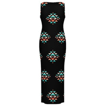 Load image into Gallery viewer, Southwestern Aztec Sleeveless Bodycon Side Slit Western Maxi Dress