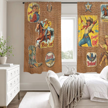 Load image into Gallery viewer, Vintage Cowgirl Drapes 52" x 63" Made in America