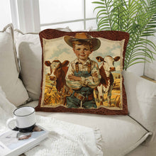 Load image into Gallery viewer, Vintage Cowboy Pillow Case Made in America