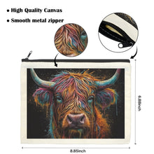 Load image into Gallery viewer, Painted Highland Cow Cosmetic Bag Pack of 5 Made in America
