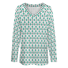 Load image into Gallery viewer, Baha Ranch Turquoise Concho Long Sleeve Top