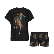 Load image into Gallery viewer, Rodeo Cowboy Womens Western Top and Short Pajama Set